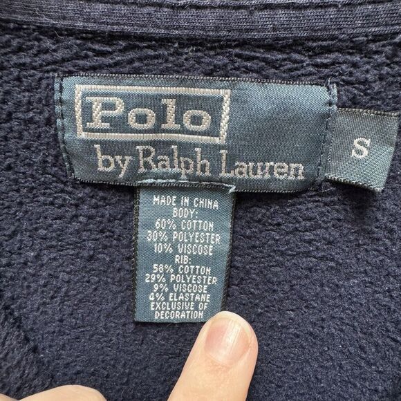Polo Ralph Lauren Tracksuit Varsity Full Zip Jacket Small Blue Red Stripe Logo - Picture 4 of 5